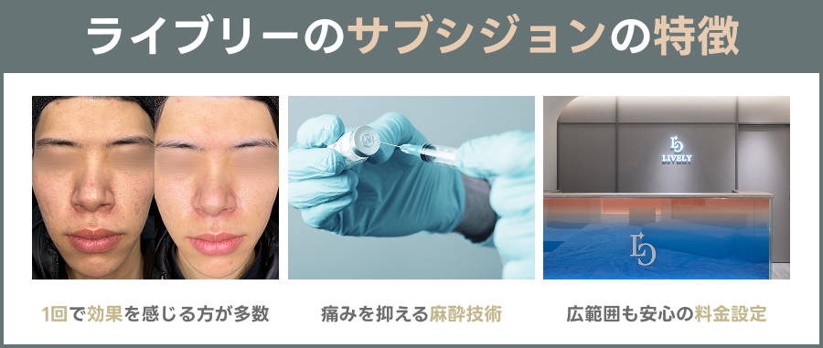 ライブリークリニックのサブシジョンの特徴